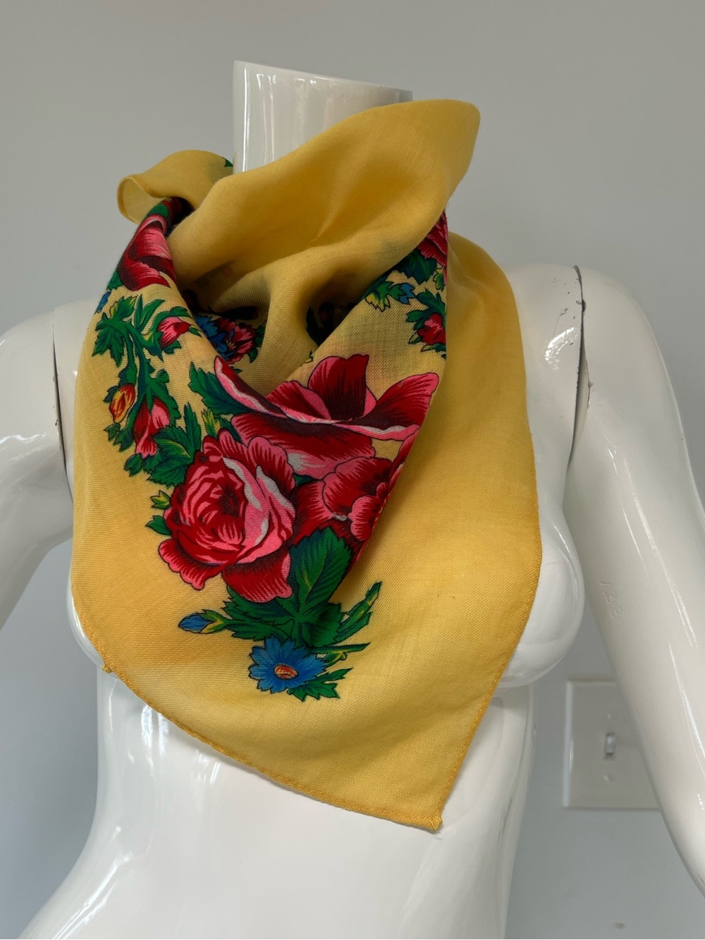 Vintage Made in Japan 100% wool Scarf Farmhouse Boho